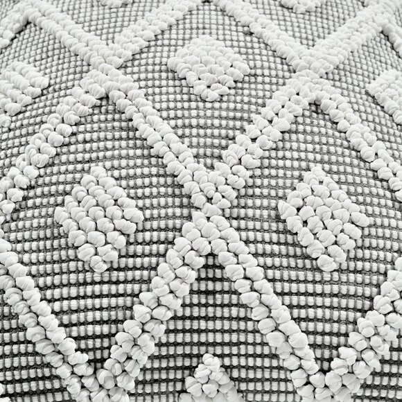 Lush Decor Adelyn Decorative Throw Pillow Cover, 20" W x 20" L, Gray - Square - Picture 4 of 6